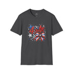 4th of July Patriotic T-Shirt – Red White Blue Stars & Bow Design