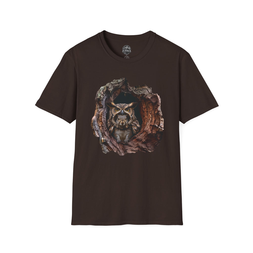 Squirrel in Owl Disguise T-Shirt — "Prey Wearing Its Predator"