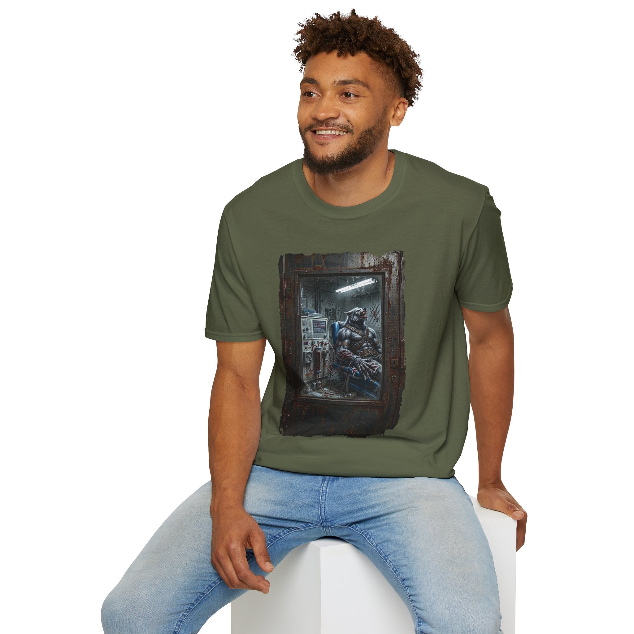 Dialysis After Dark: The Lunar Patient Werewolf Horror T-Shirt | Spooky Dialysis Tech Halloween Shirt