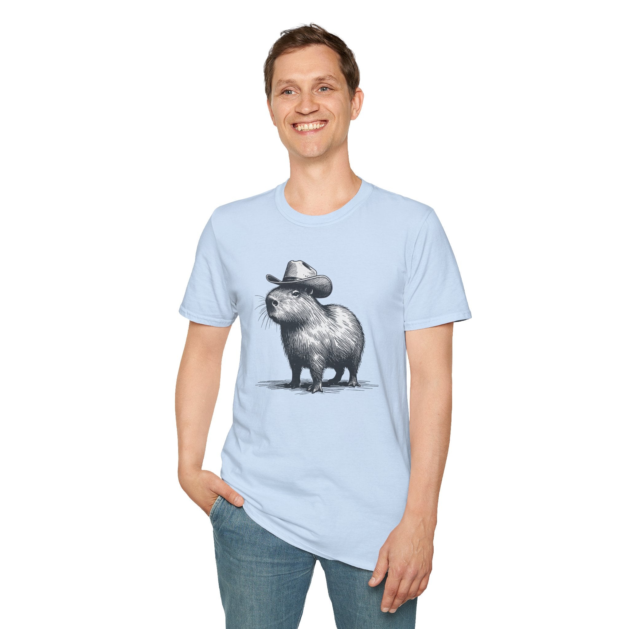 Cowboy Capybara T-Shirt — Cute Western Animal Graphic Tee