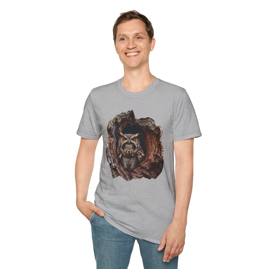 Squirrel in Owl Disguise T-Shirt — "Prey Wearing Its Predator"