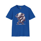 Cute Elephant on Bicycle T-Shirt — Whimsical Vintage Baby Elephant Graphic Tee