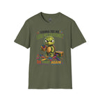 Funny Angry Turtle T-Shirt — “Wanna See Me Lose My Crayons? Do That Again…” — Teacher & Art Lover Tee