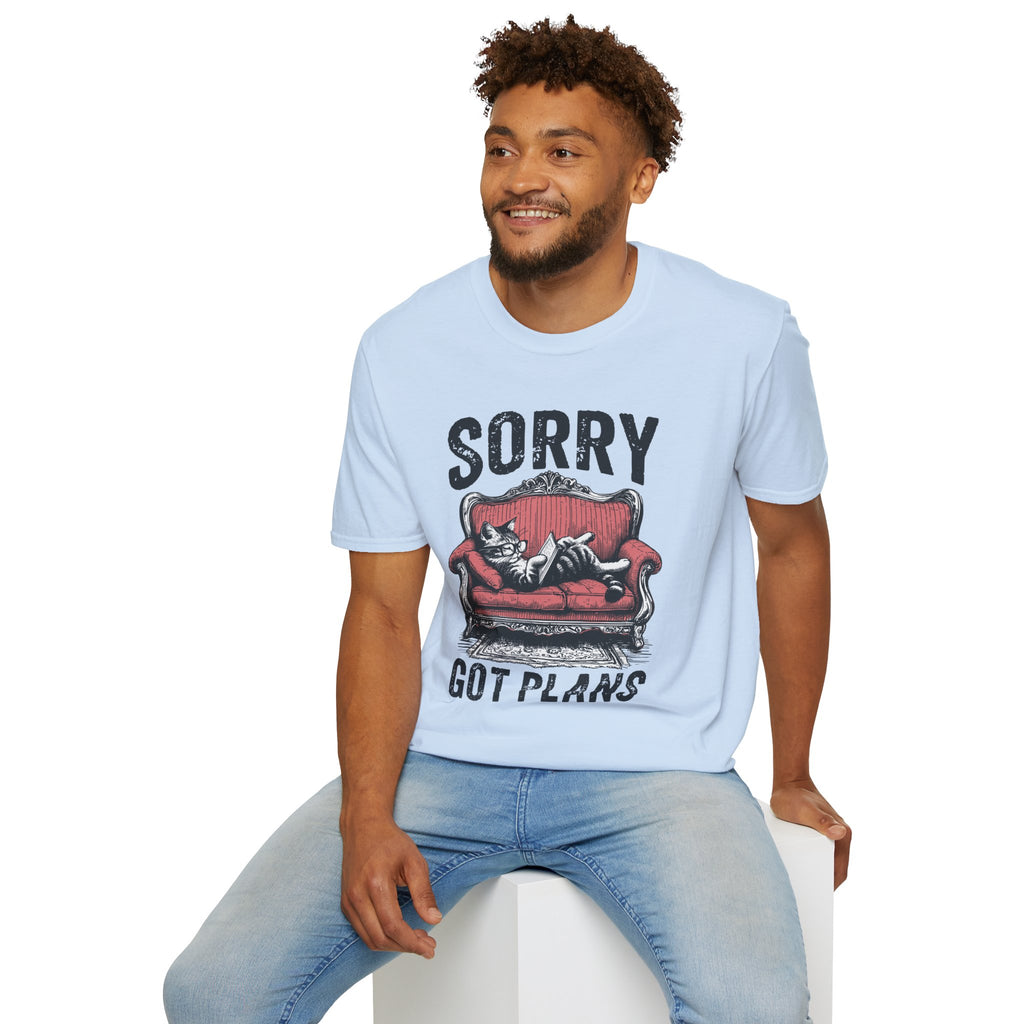 Sorry Got Plans T-Shirt — Lazy Cat Lounge Tee