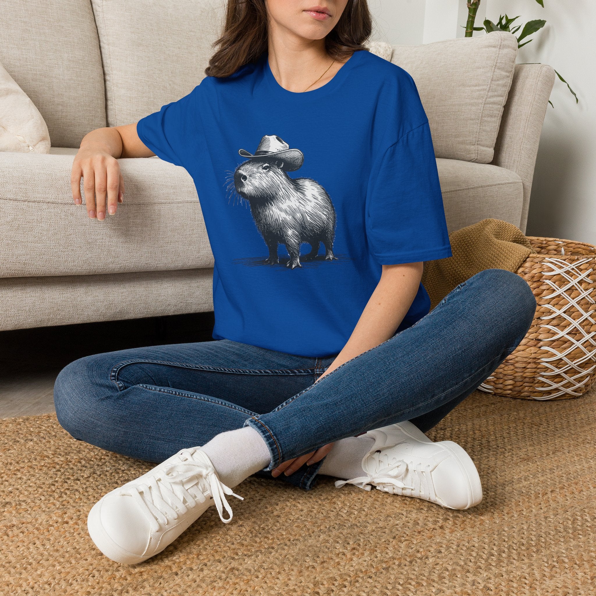 Cowboy Capybara T-Shirt — Cute Western Animal Graphic Tee