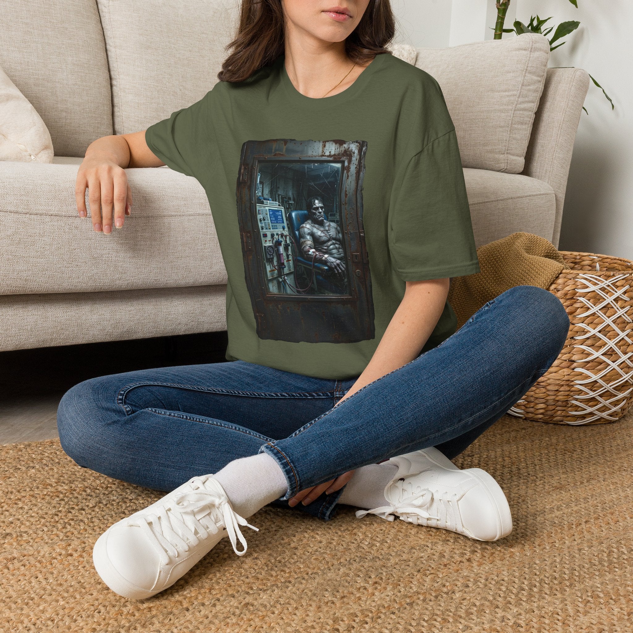 The Patchwork Patient Horror T-Shirt | Spooky Dialysis Tech Halloween Shirt