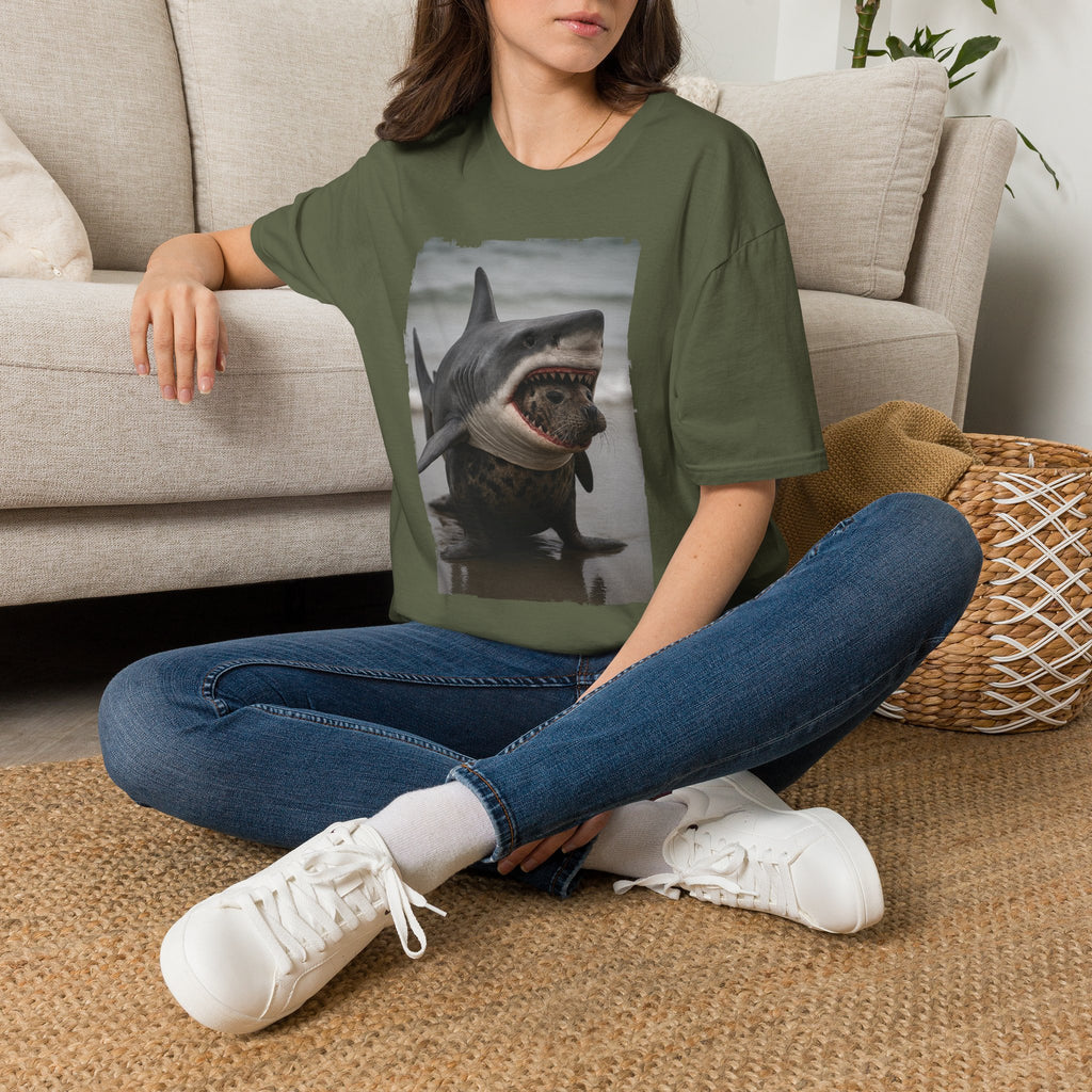 Seal in Shark’s Clothing | Funny Ocean Animal Graphic Tee | Quirky Marine Life Shirt | Creature Features Collection
