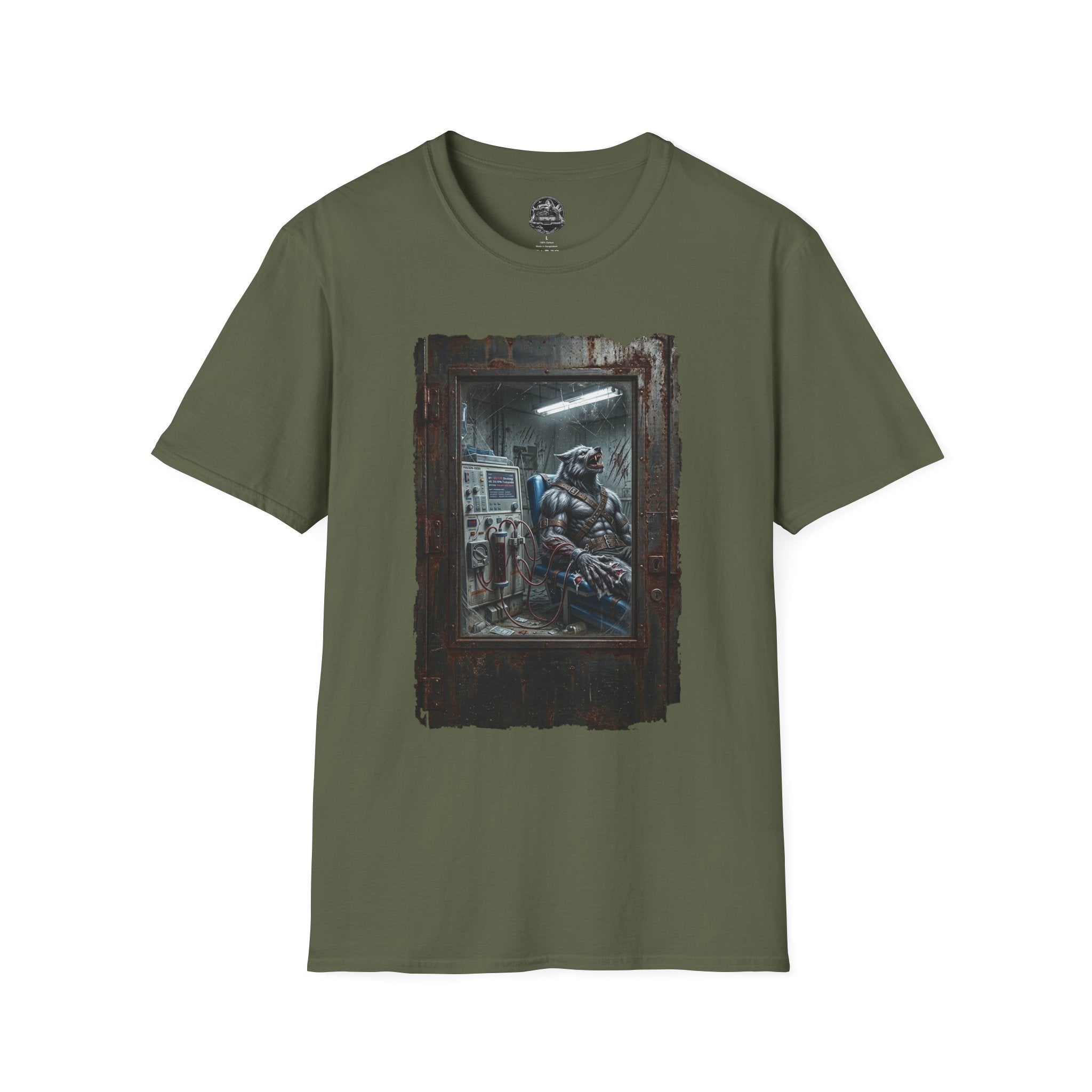 Dialysis After Dark: The Lunar Patient Werewolf Horror T-Shirt | Spooky Dialysis Tech Halloween Shirt
