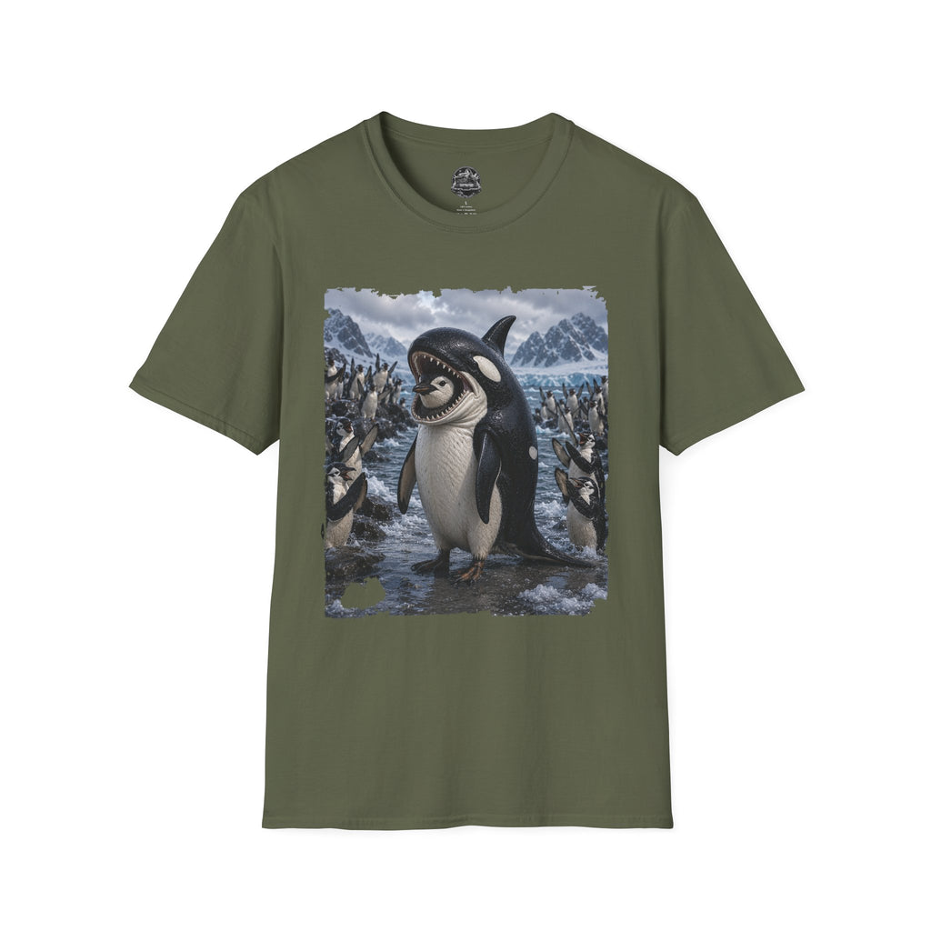 Orca & Penguin Graphic T‑Shirt — Cute Antarctic Wildlife Tee