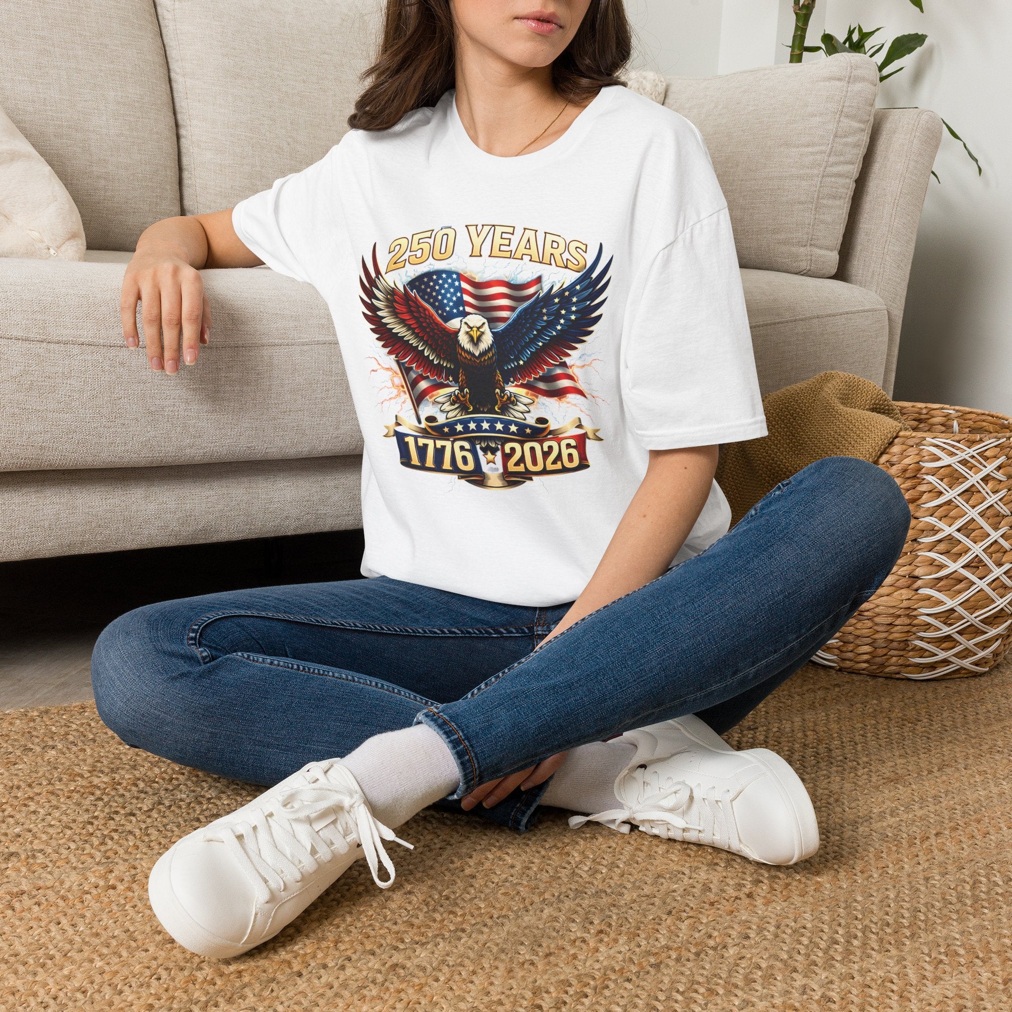 250 Years American Eagle T-Shirt — 1776–2026 Patriotic Anniversary Tee