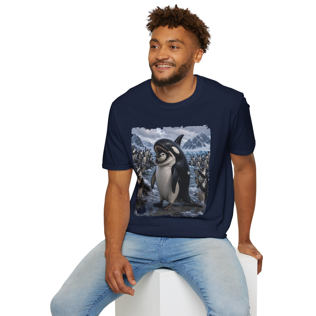 Orca & Penguin Graphic T‑Shirt — Cute Antarctic Wildlife Tee