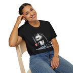 Grumpy Cat with Coffee T-Shirt — Moody Morning Cat Graphic Tee