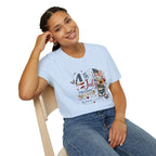 4th of July T-Shirt — "Freedom Is A Gift" Patriotic American Flag & Sunflower Tee