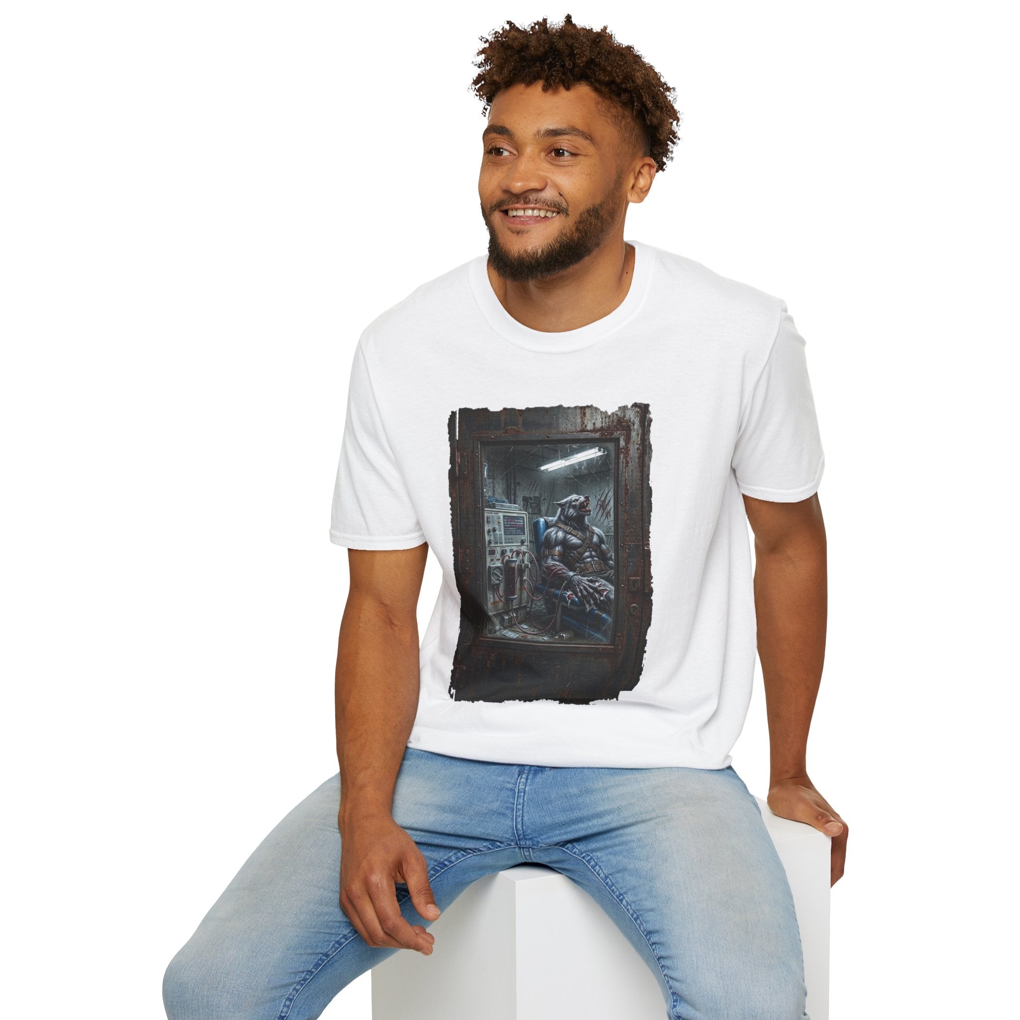 Dialysis After Dark: The Lunar Patient Werewolf Horror T-Shirt | Spooky Dialysis Tech Halloween Shirt