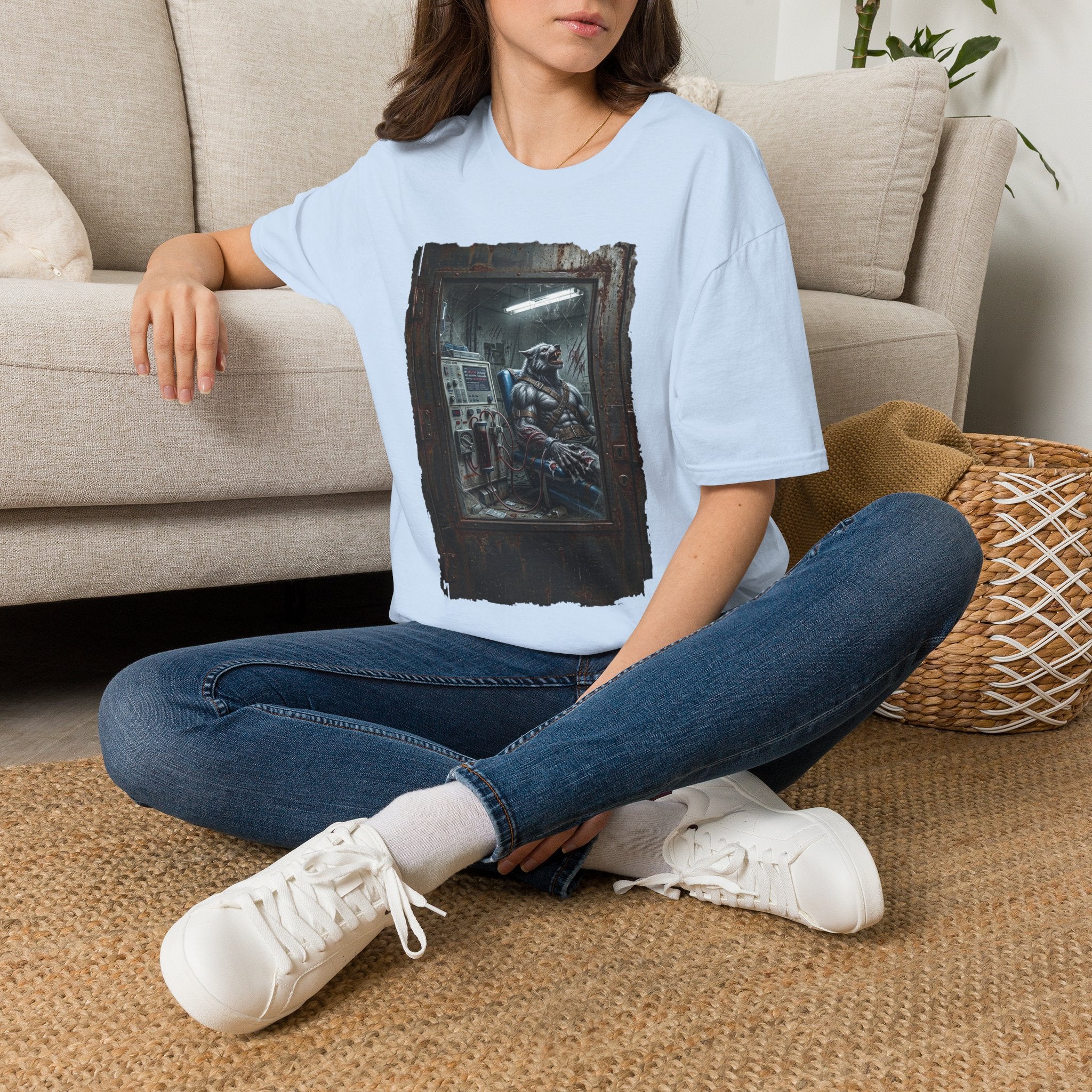 Dialysis After Dark: The Lunar Patient Werewolf Horror T-Shirt | Spooky Dialysis Tech Halloween Shirt