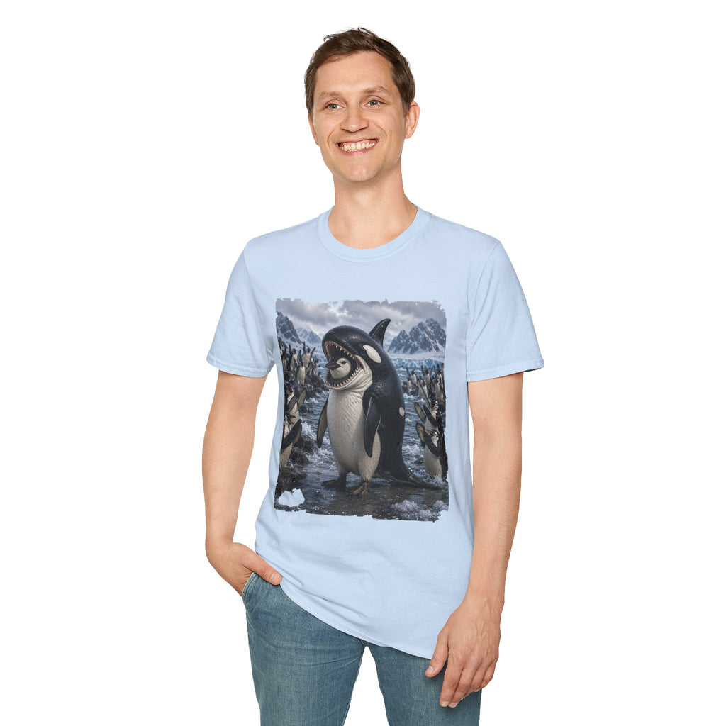 Orca & Penguin Graphic T‑Shirt — Cute Antarctic Wildlife Tee