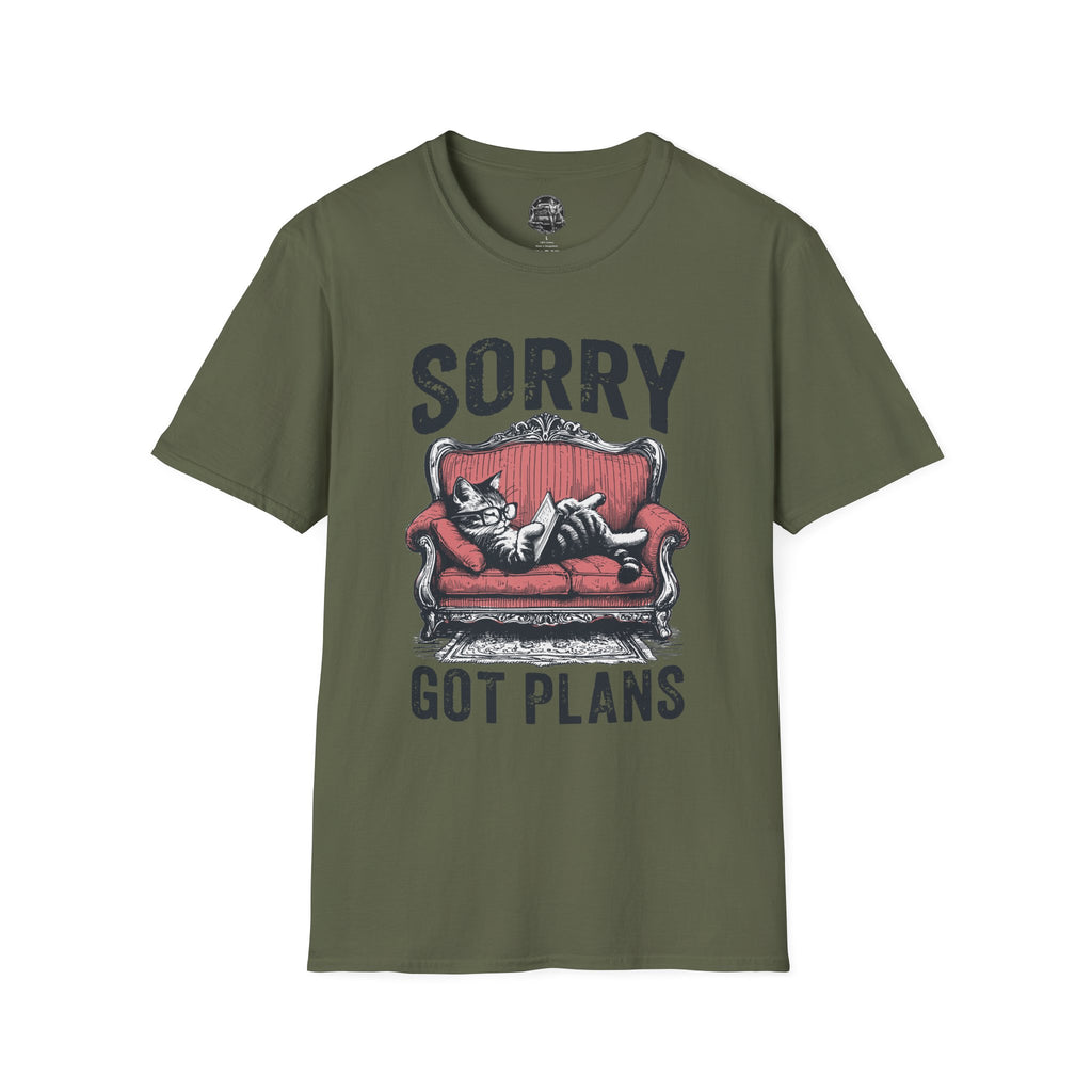 Sorry Got Plans T-Shirt — Lazy Cat Lounge Tee