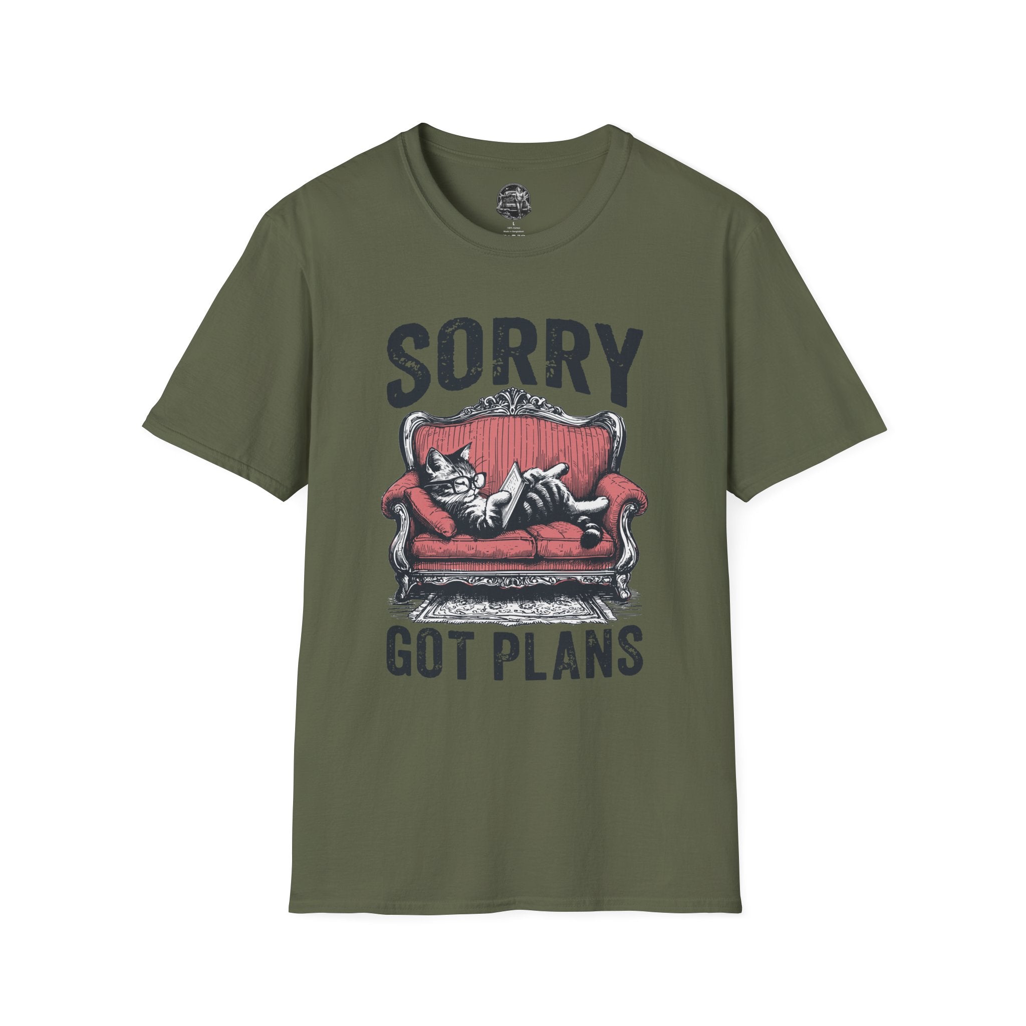 Sorry Got Plans T-Shirt — Lazy Cat Lounge Tee