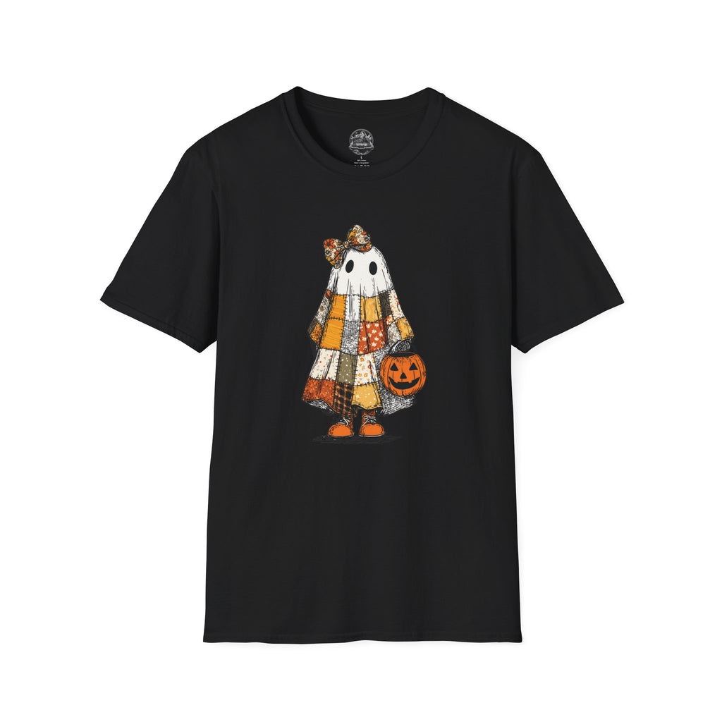 Ghost Softstyle T-Shirt with Patchwork Quilt Design