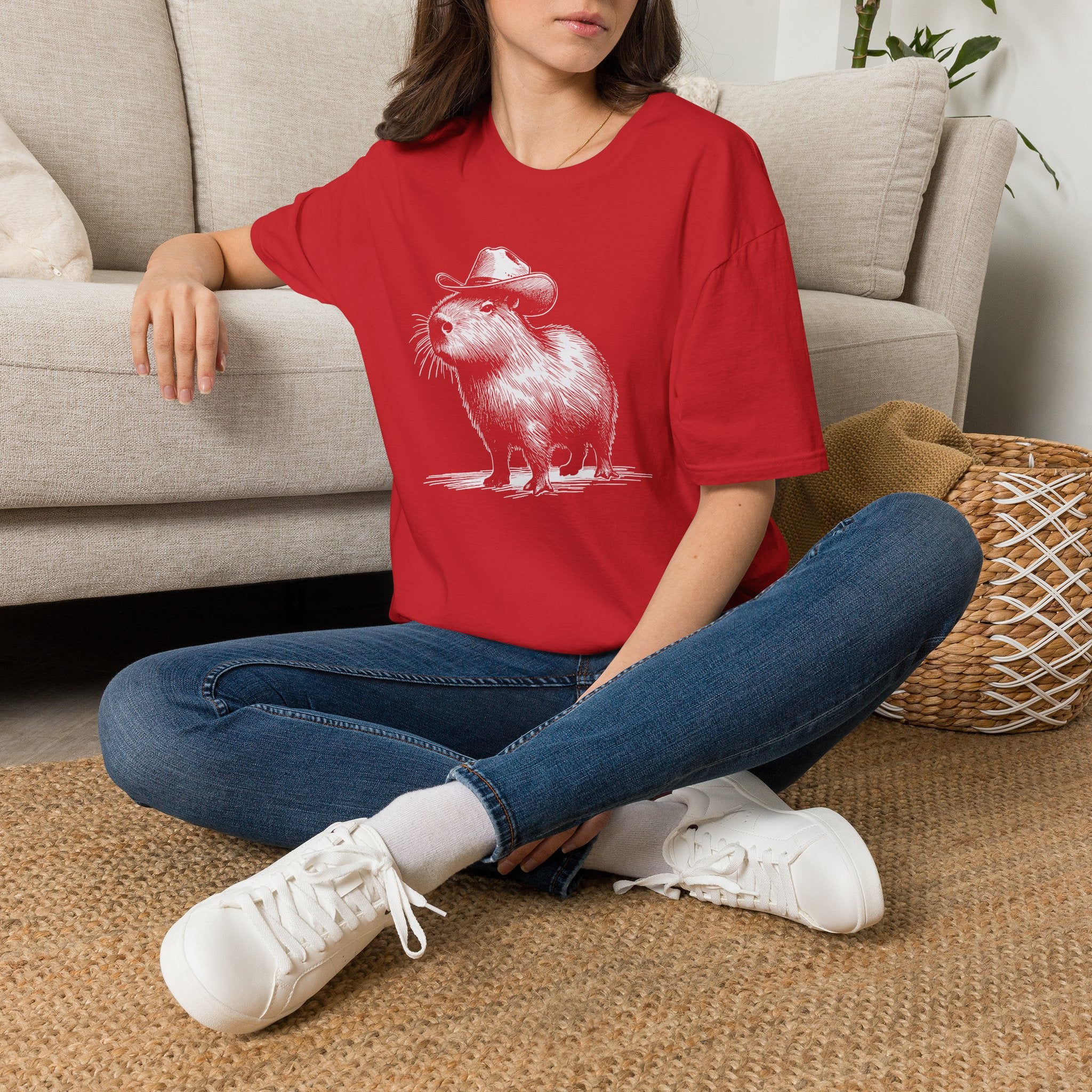Cowboy Capybara T-Shirt — Funny Western Animal Graphic Tee