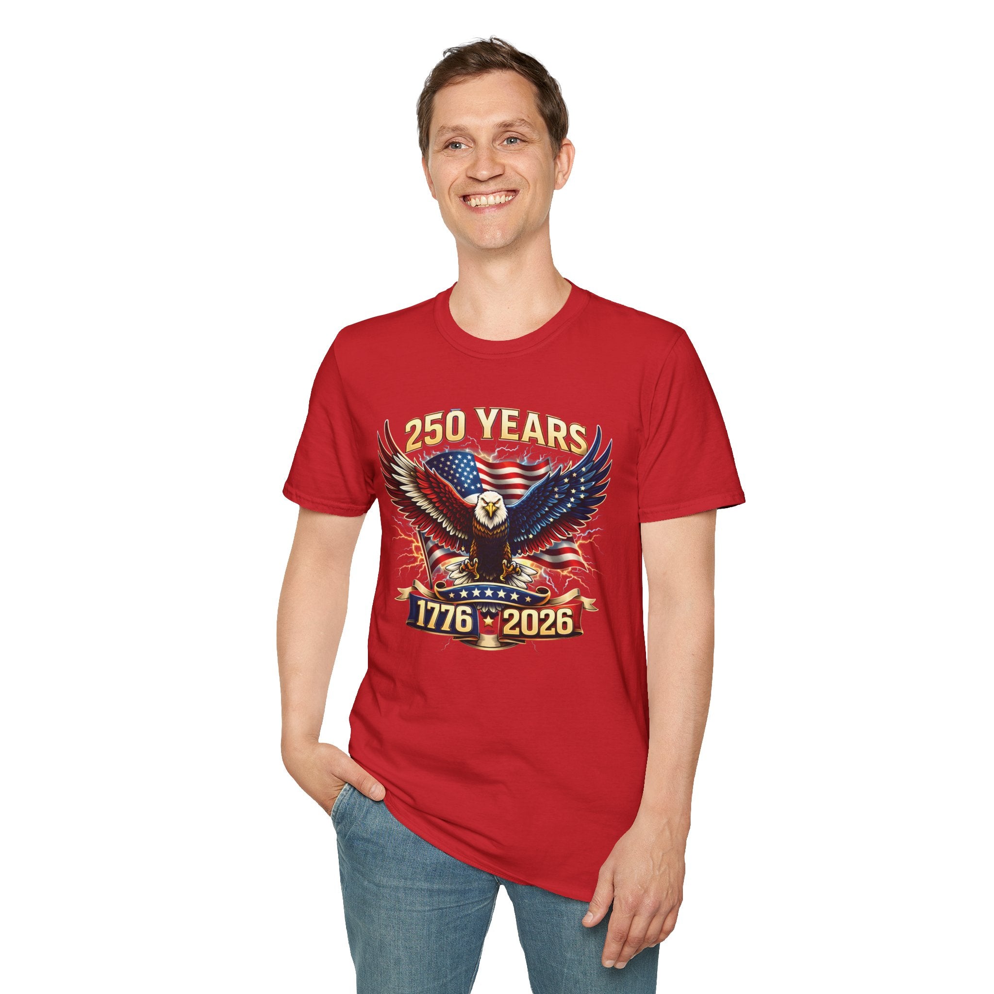 250 Years American Eagle T-Shirt — 1776–2026 Patriotic Anniversary Tee