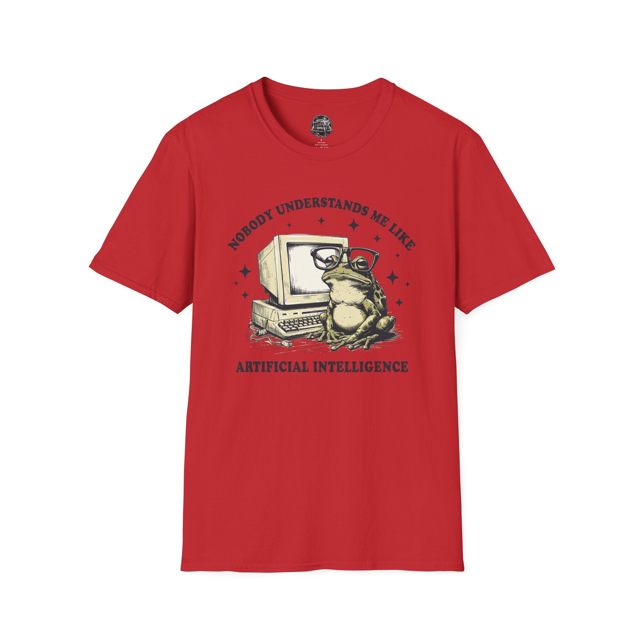 T-Shirt — 'Nobody Understands Me Like Artificial Intelligence' Retro Frog Graphic Tee