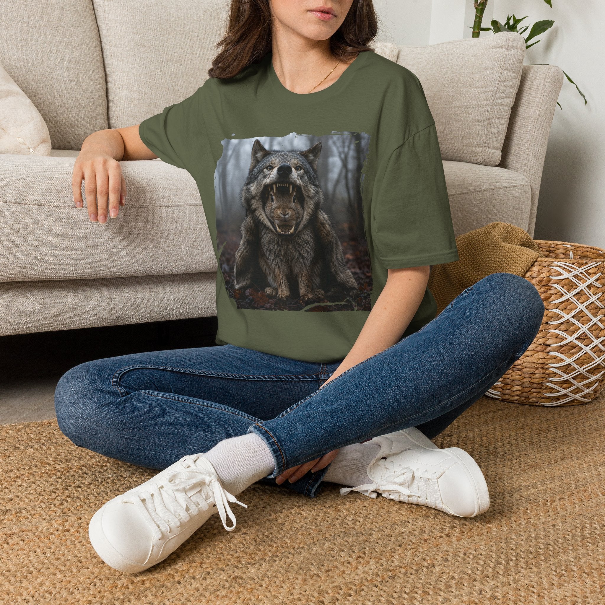 Wolf Roar T-Shirt — Fierce Forest Wildlife Graphic Tee