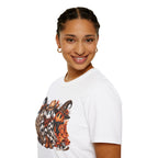 Halloween Pumpkin Crew T-Shirt — Leopard & Buffalo Plaid Spooky Friends