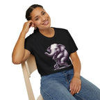 Cute Elephant on Bicycle T-Shirt — Whimsical Vintage Baby Elephant Graphic Tee
