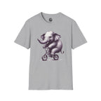 Cute Elephant on Bicycle T-Shirt — Whimsical Vintage Baby Elephant Graphic Tee