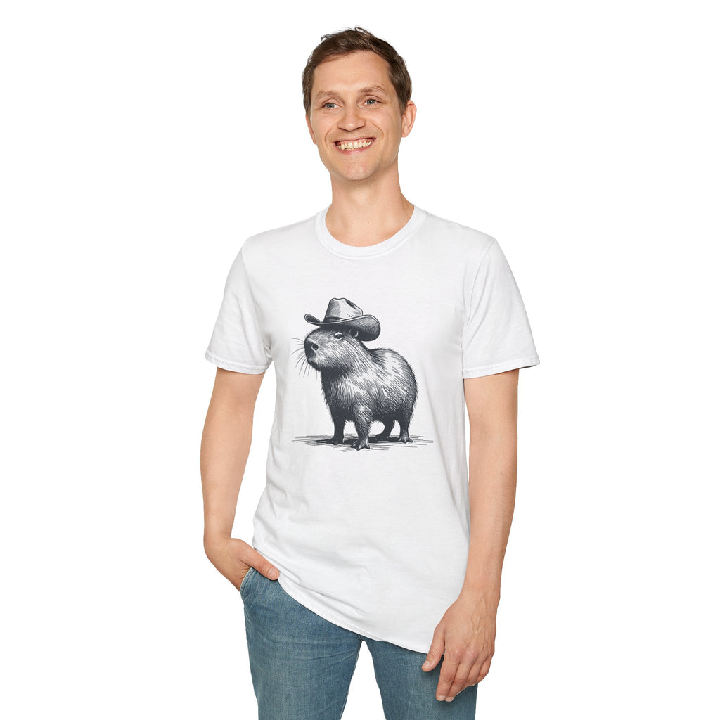 Cowboy Capybara T-Shirt — Cute Western Animal Graphic Tee