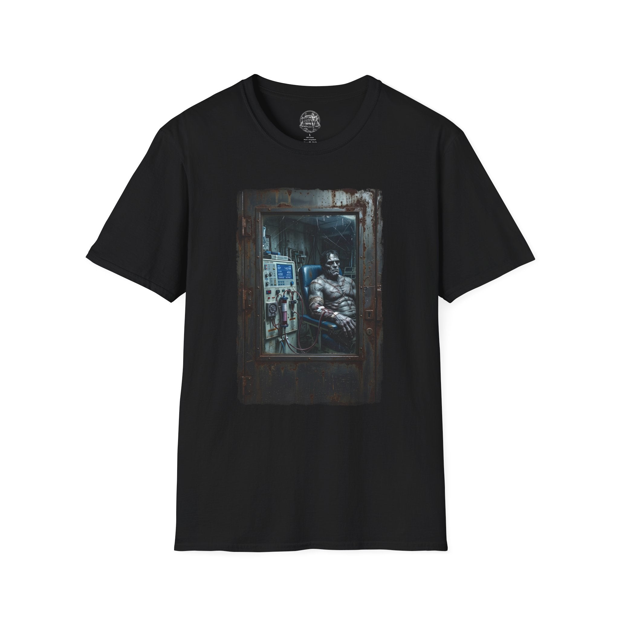 The Patchwork Patient Horror T-Shirt | Spooky Dialysis Tech Halloween Shirt