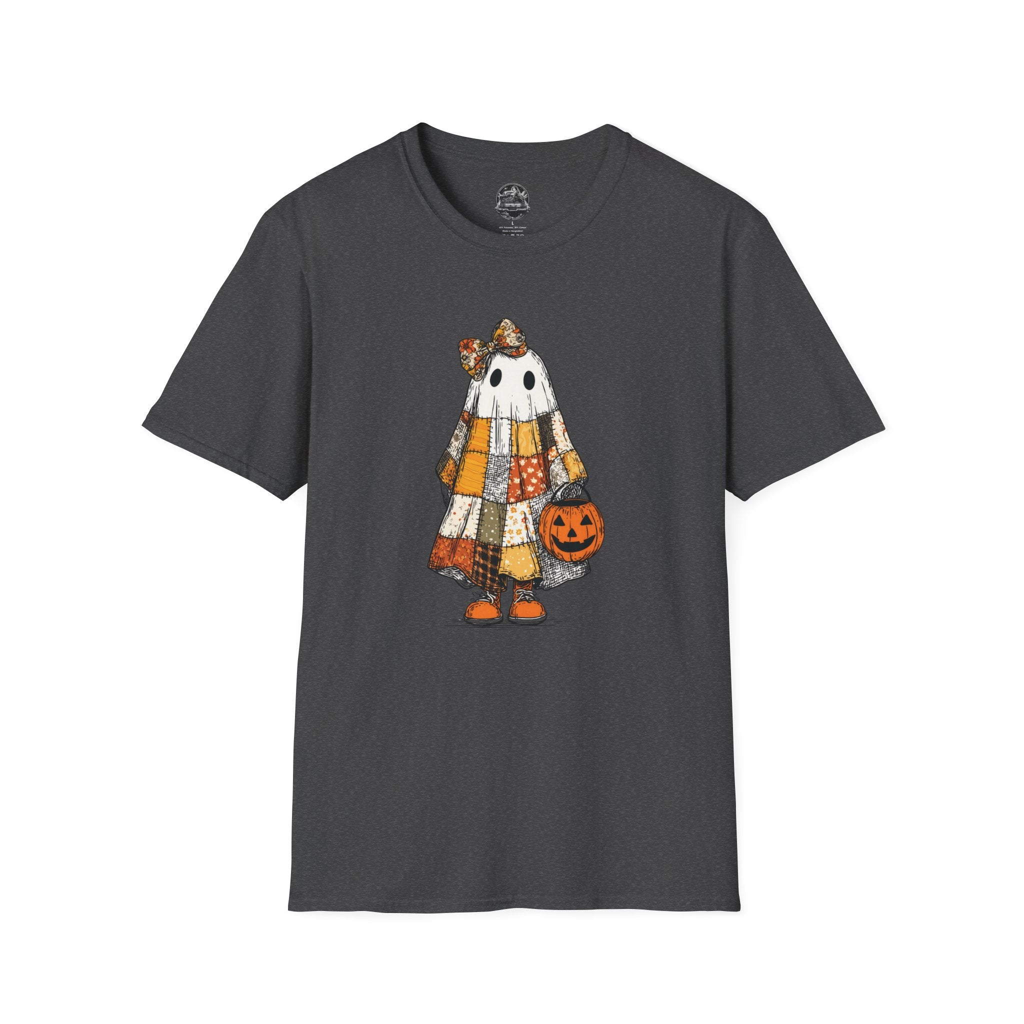 Ghost Softstyle T-Shirt with Patchwork Quilt Design