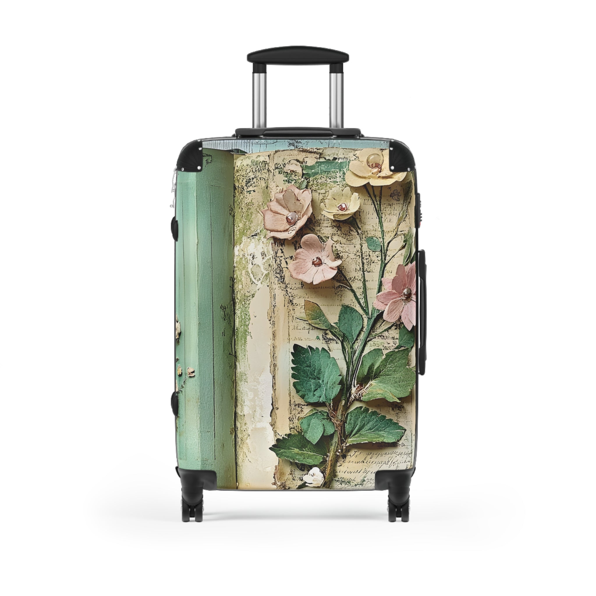 Floral Blue Bloom Suitcase – Luggage Cover with Large 3D Flower Design