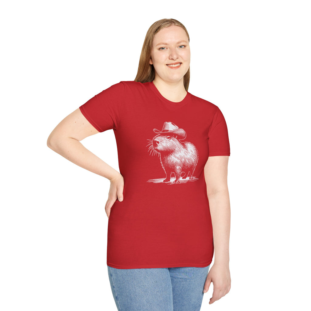 Cowboy Capybara T-Shirt — Funny Western Animal Graphic Tee