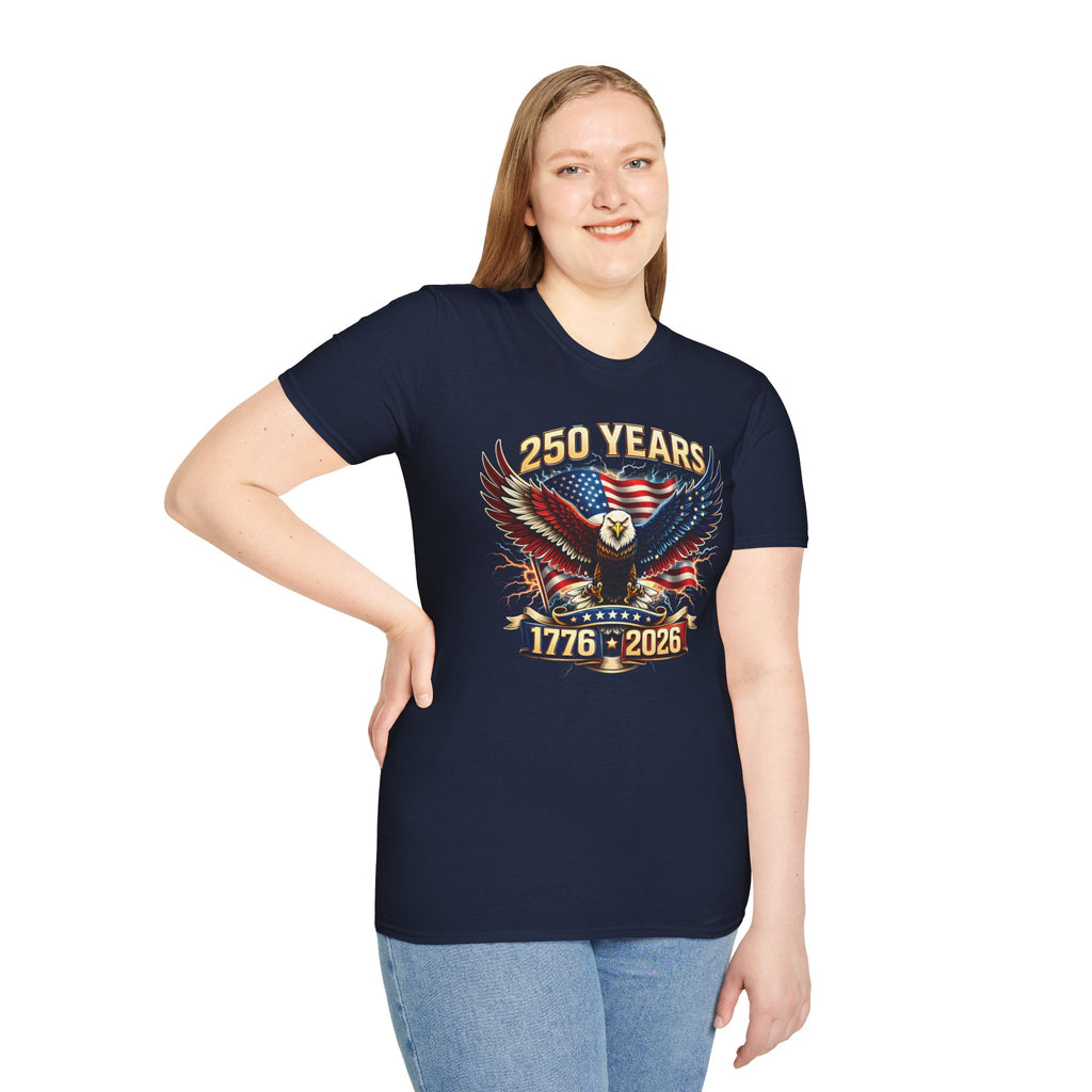 250 Years American Eagle T-Shirt — 1776–2026 Patriotic Anniversary Tee