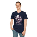Cute Elephant on Bicycle T-Shirt — Whimsical Vintage Baby Elephant Graphic Tee