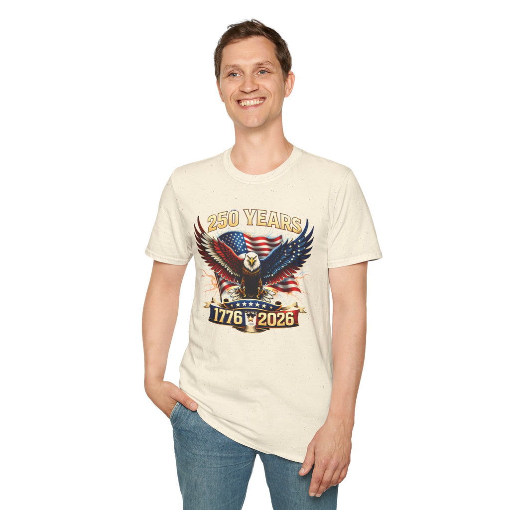 250 Years American Eagle T-Shirt — 1776–2026 Patriotic Anniversary Tee