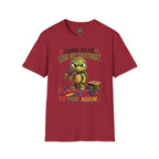 Funny Angry Turtle T-Shirt — “Wanna See Me Lose My Crayons? Do That Again…” — Teacher & Art Lover Tee
