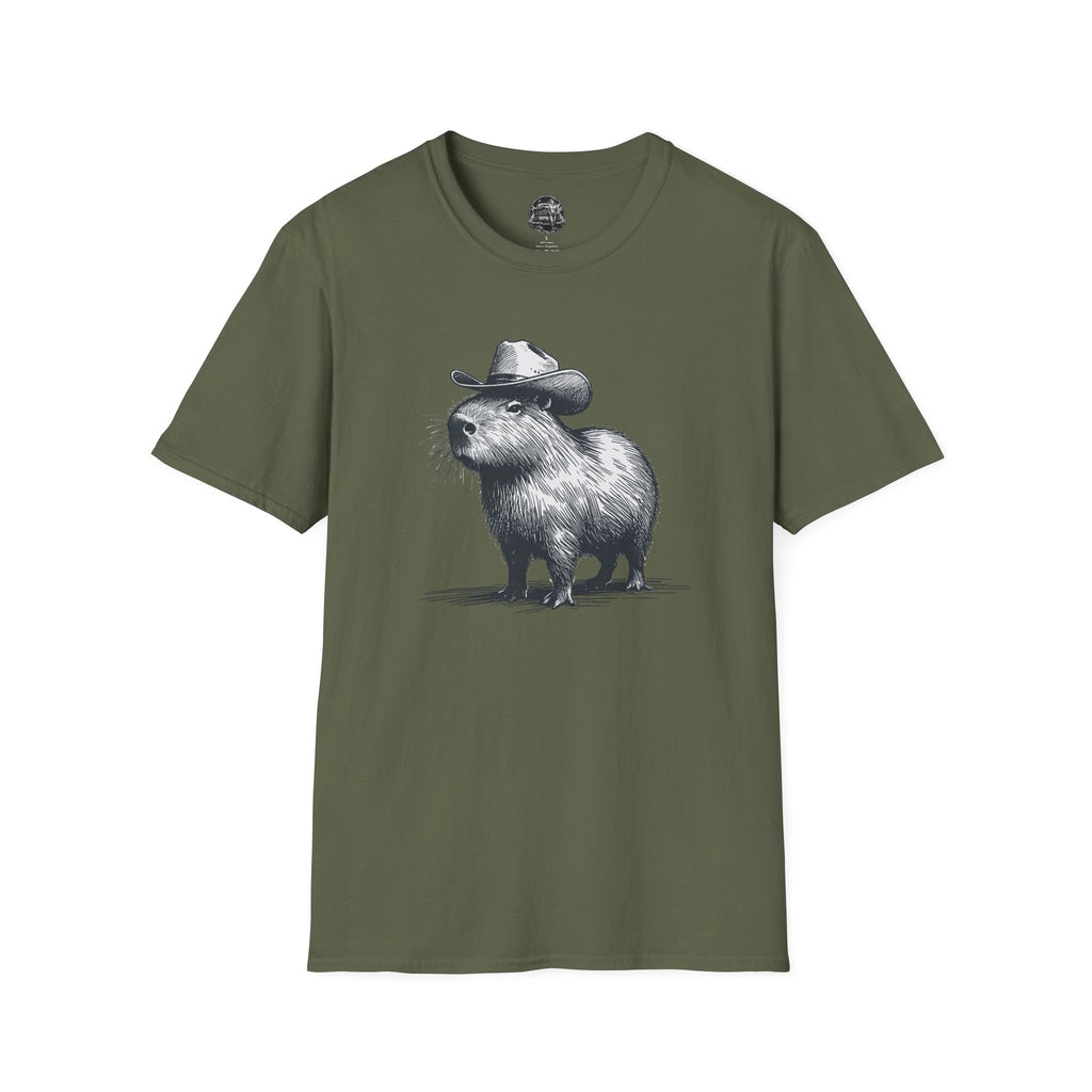 Cowboy Capybara T-Shirt — Cute Western Animal Graphic Tee
