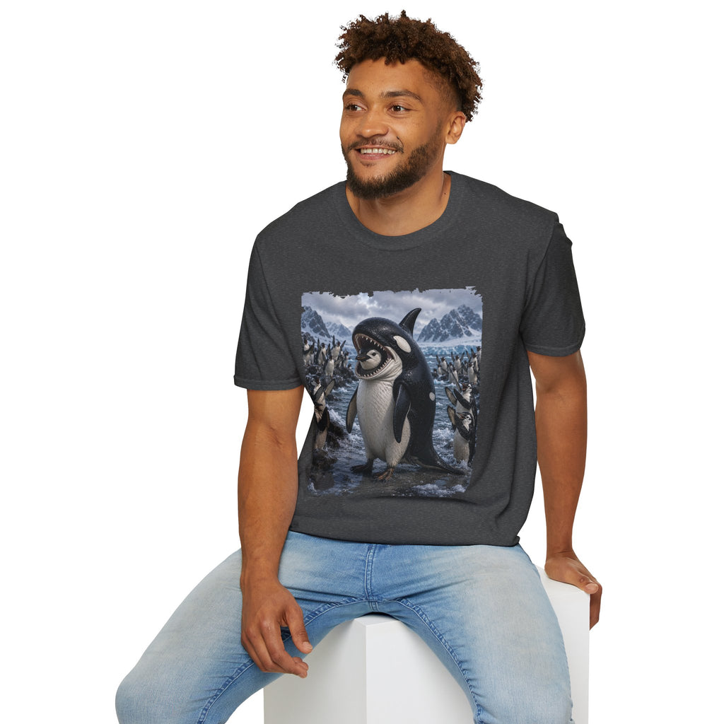 Orca & Penguin Graphic T‑Shirt — Cute Antarctic Wildlife Tee