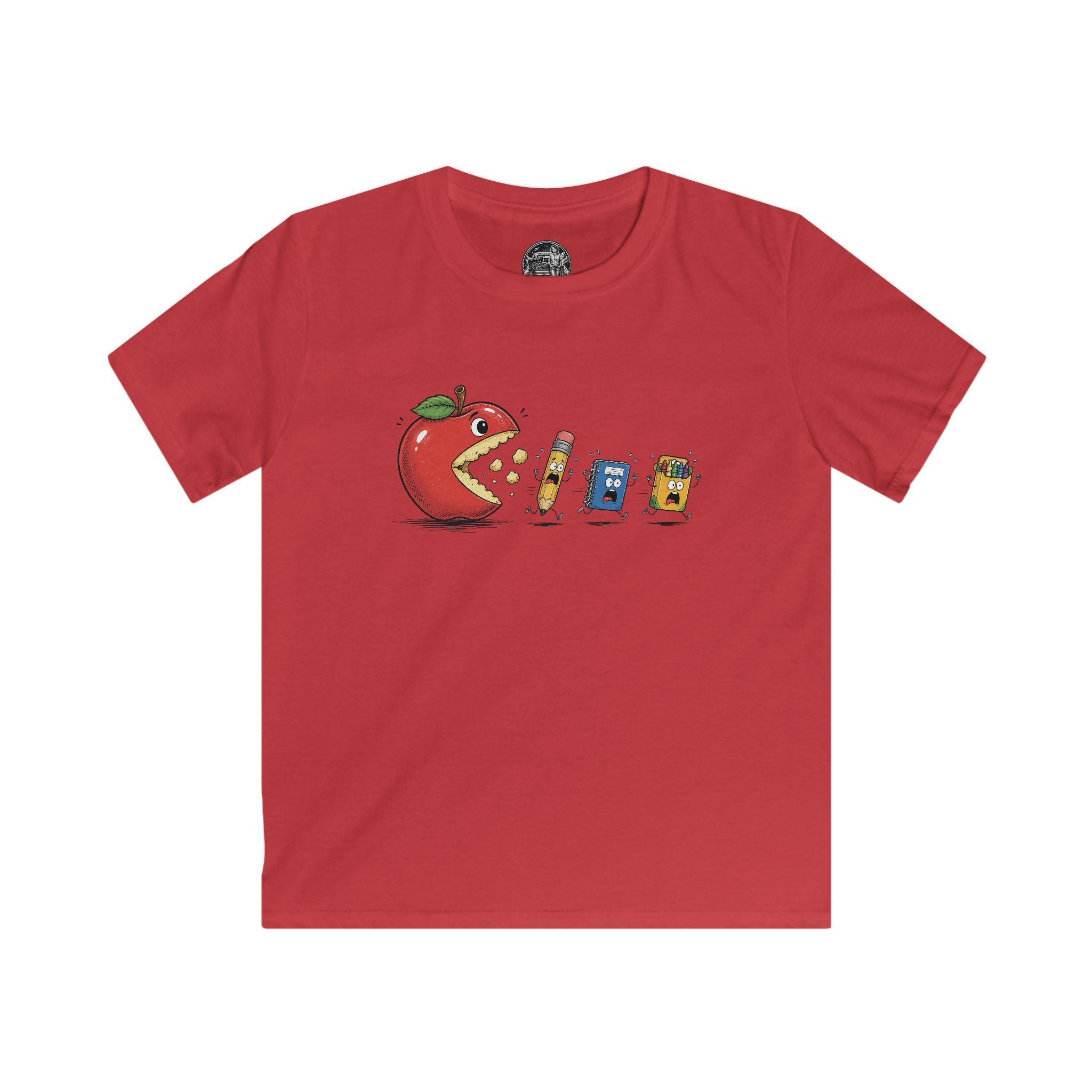Kids Tee — Cute Apple & School Supplies Back-to-School Graphic
