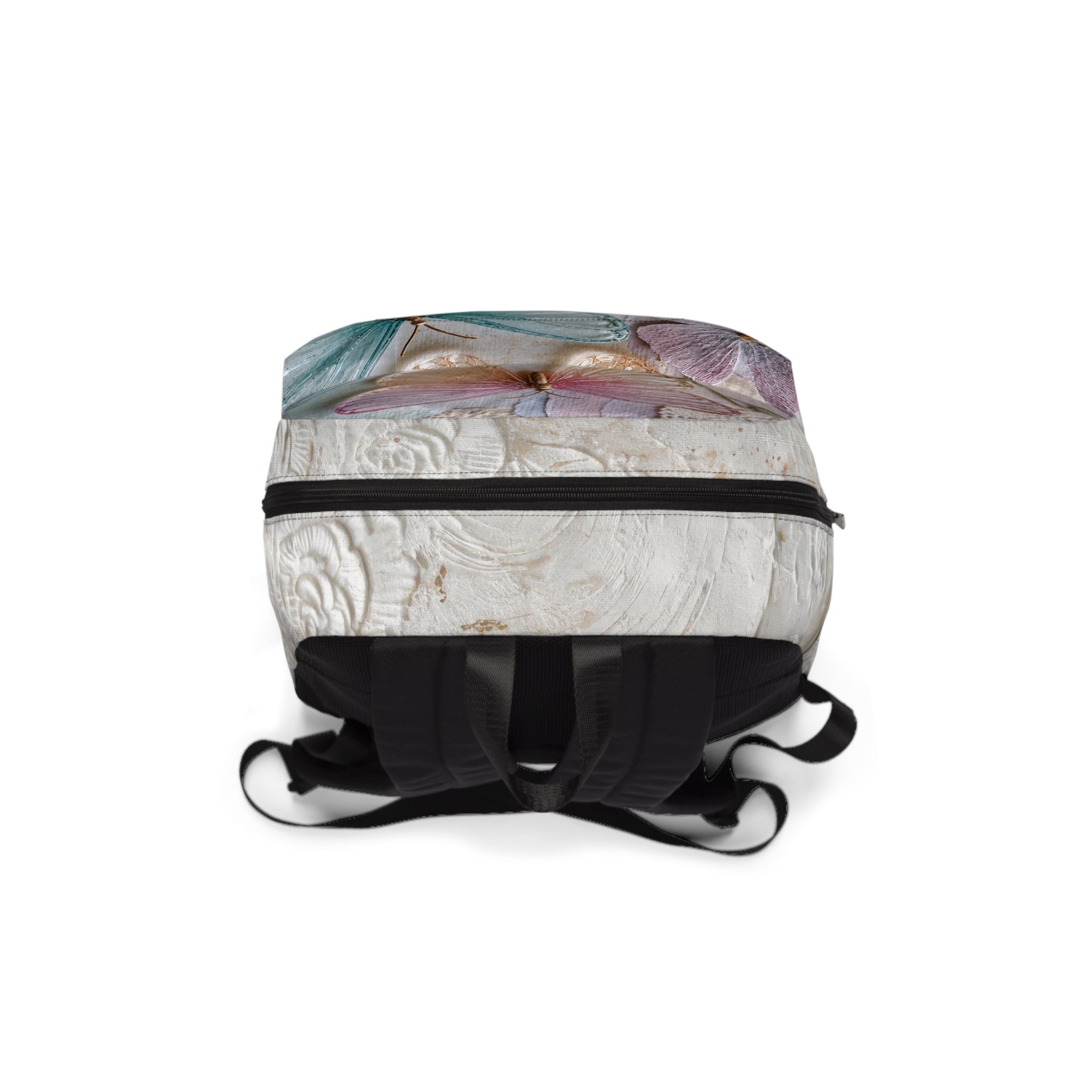 Pastel Heirloom Butterflies Backpack — Dreamy Glass Butterfly Collage