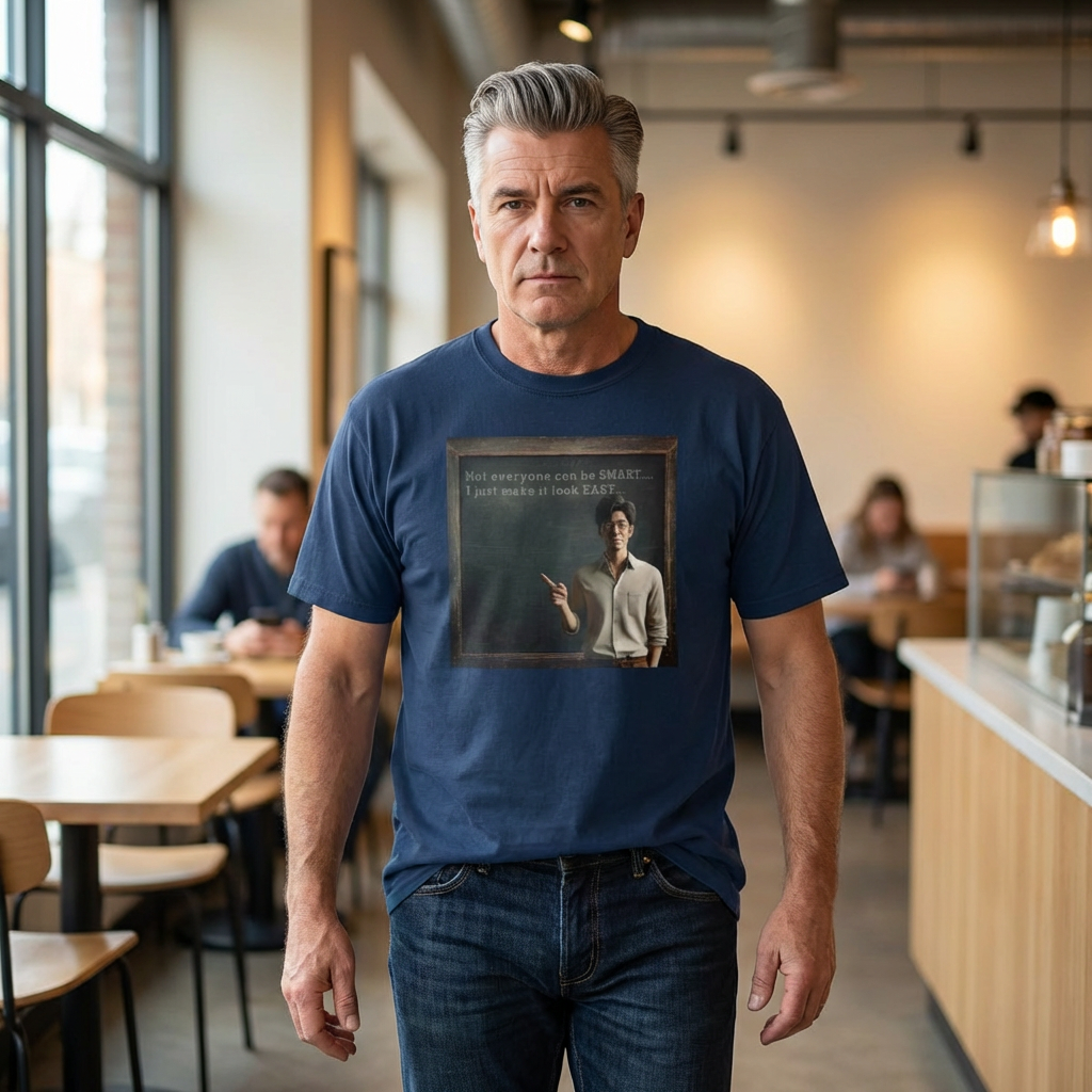 Vintage Teacher T-Shirt — “Not everyone can be SMART... I just make it look EASY"...