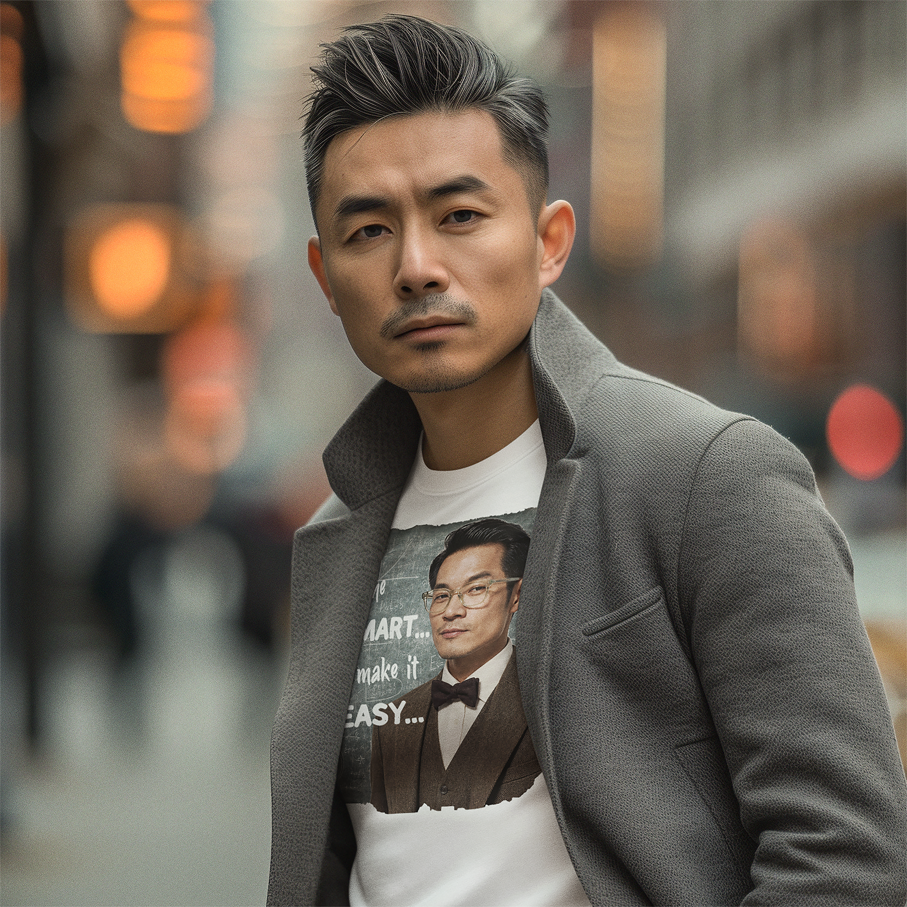 Funny 'Not Everyone Can Be Smart... I Just Make It Look Easy' T-Shirt — Asian Man Version