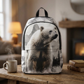 Grizzly Bear Wilderness Backpack — Monochrome Mountain & Forest Adventure Pack