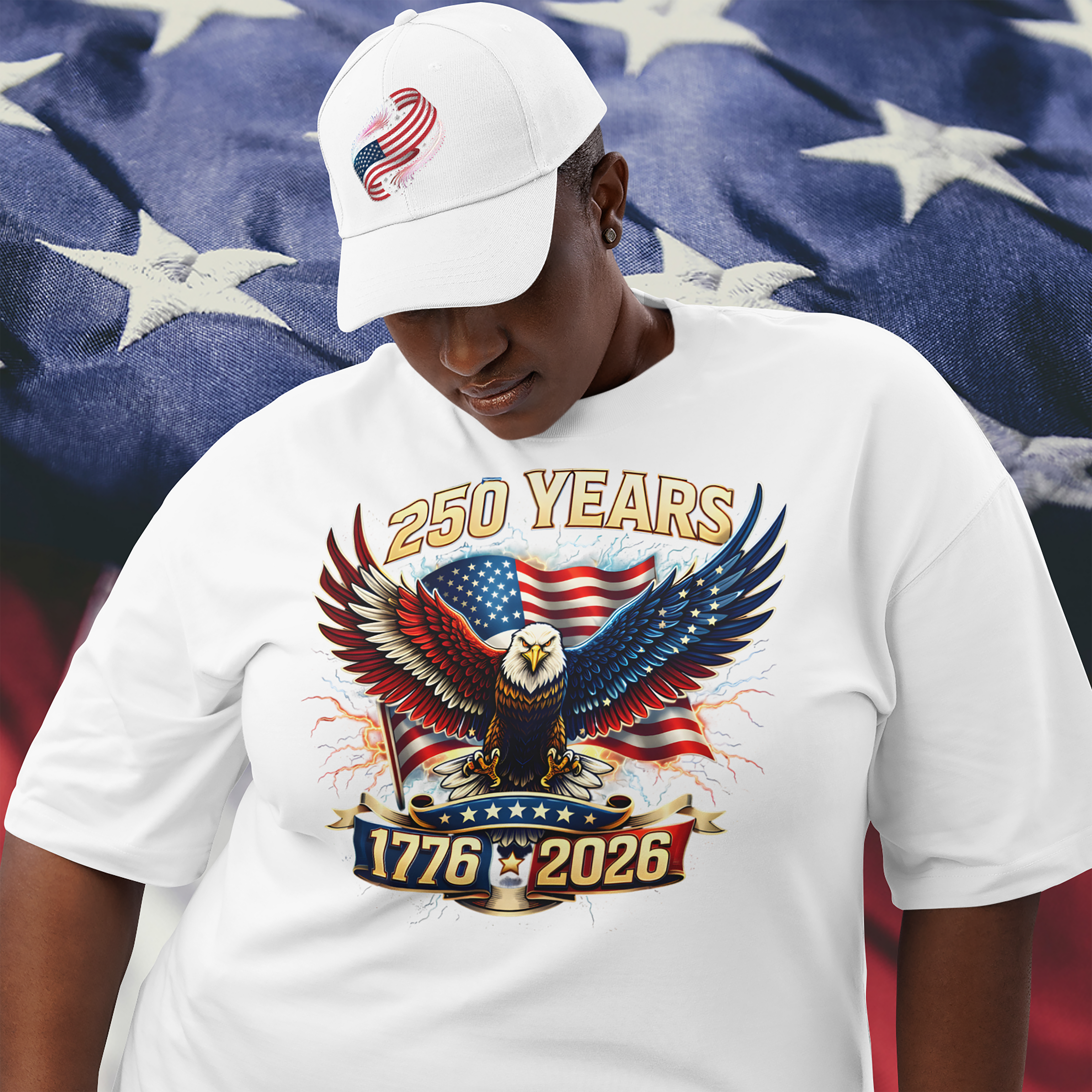 250 Years American Eagle T-Shirt — 1776–2026 Patriotic Anniversary Tee