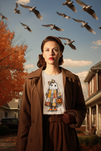 Ghost Softstyle T-Shirt with Patchwork Quilt Design