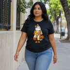 Ghost Softstyle T-Shirt with Patchwork Quilt Design