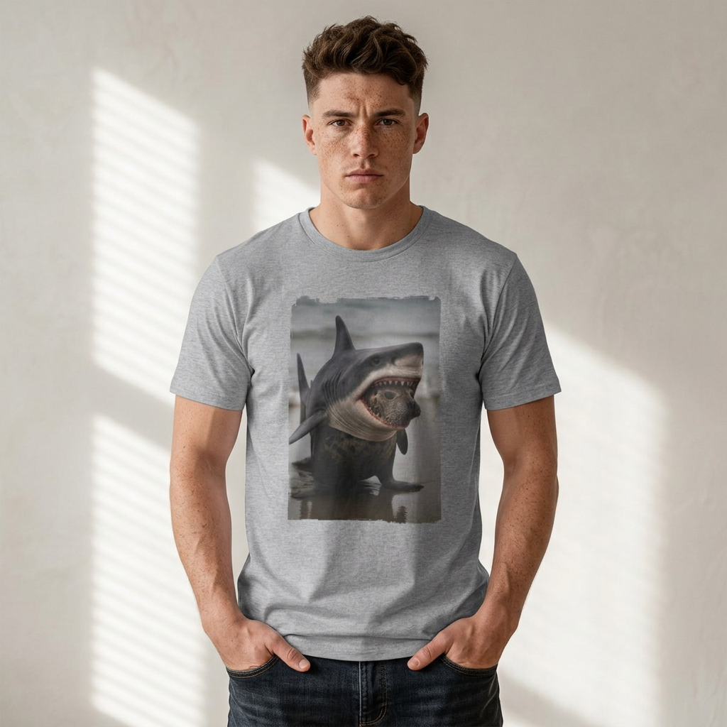 Seal in Shark’s Clothing | Funny Ocean Animal Graphic Tee | Quirky Marine Life Shirt | Creature Features Collection
